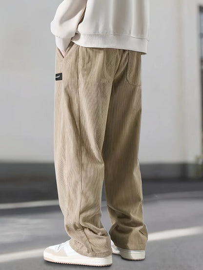 Casual corduroy trousers.