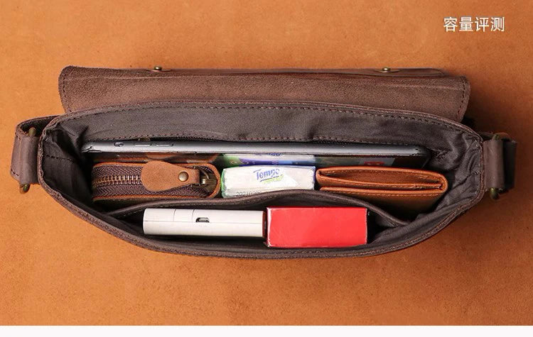 Leather crossbody bag.