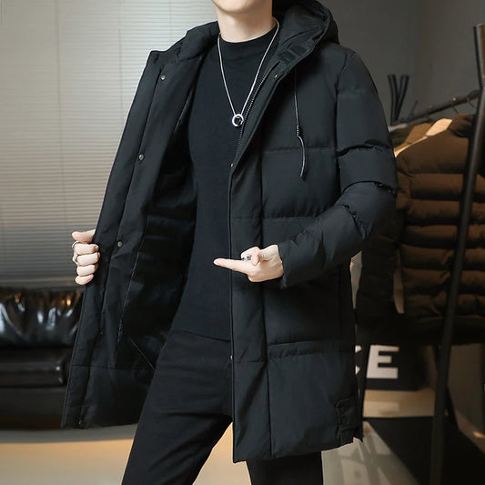 Thick and warm parka coat.