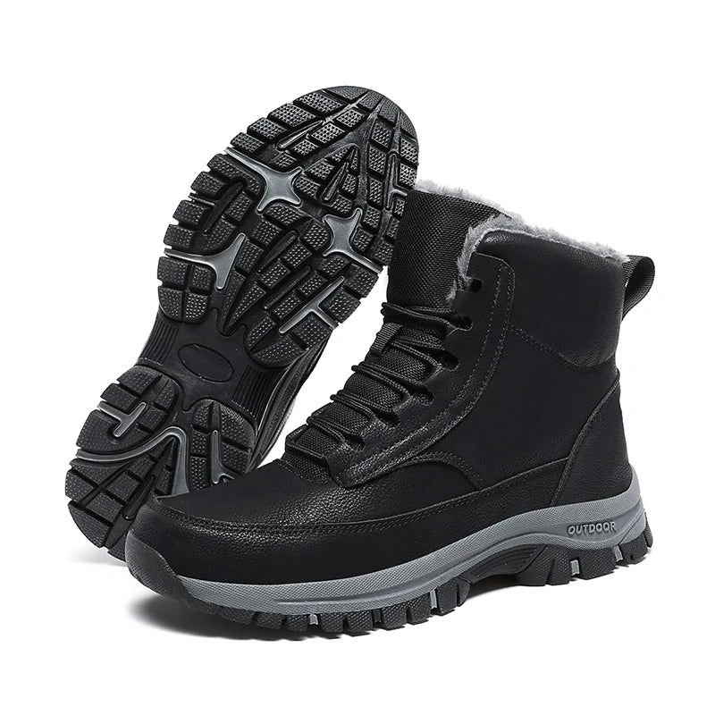 Waterproof casual boots with laces.