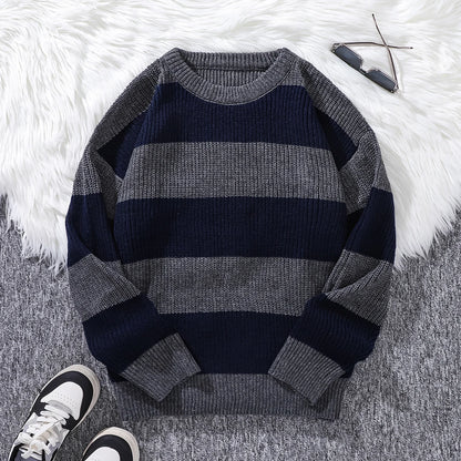 Casual striped sweater.